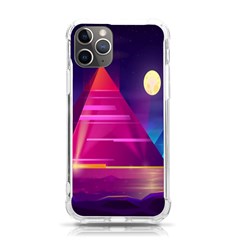 Egyptian Pyramids Night Landscape Cartoon Art Iphone 11 Pro 5 8 Inch Tpu Uv Print Case by Bedest