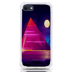 Egyptian Pyramids Night Landscape Cartoon Art Iphone Se by Bedest