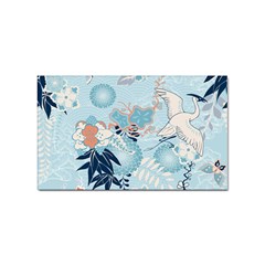 Crane Pattern Bird Animal Nature Sticker Rectangular (10 Pack) by Bedest