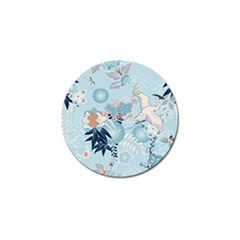 Crane Pattern Bird Animal Nature Golf Ball Marker by Bedest