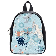 Crane Pattern Bird Animal Nature School Bag (small) by Bedest