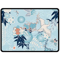 Crane Pattern Bird Animal Nature Fleece Blanket (large) by Bedest