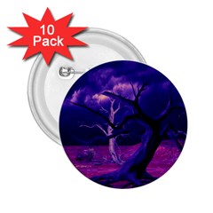 Forest Night Sky Clouds Mystical 2 25  Buttons (10 Pack)  by Bedest