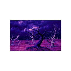 Forest Night Sky Clouds Mystical Sticker (rectangular) by Bedest