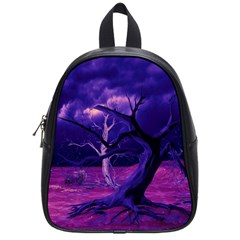 Forest Night Sky Clouds Mystical School Bag (small) by Bedest