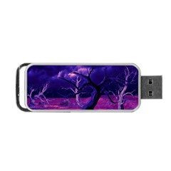 Forest Night Sky Clouds Mystical Portable Usb Flash (one Side) by Bedest