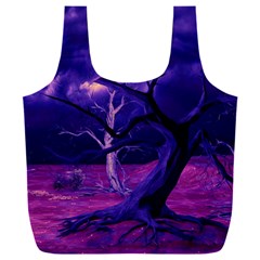 Forest Night Sky Clouds Mystical Full Print Recycle Bag (xxxl) by Bedest