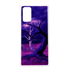 Forest Night Sky Clouds Mystical Samsung Galaxy Note 20 Tpu Uv Case by Bedest