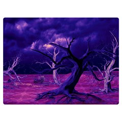 Forest Night Sky Clouds Mystical Two Sides Premium Plush Fleece Blanket (extra Small) by Bedest