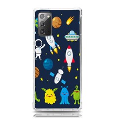 Big Set Cute Astronauts Space Planets Stars Aliens Rockets Ufo Constellations Satellite Moon Rover V Samsung Galaxy Note 20 Tpu Uv Case by Bedest