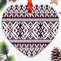 Illustration Ukrainian Folk Seamless Pattern Ornament Ornament (heart) by Bedest