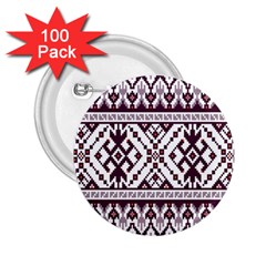 Illustration Ukrainian Folk Seamless Pattern Ornament 2 25  Buttons (100 Pack)  by Bedest