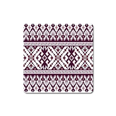 Illustration Ukrainian Folk Seamless Pattern Ornament Square Magnet by Bedest