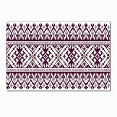 Illustration Ukrainian Folk Seamless Pattern Ornament Postcards 5  X 7  (pkg Of 10) by Bedest