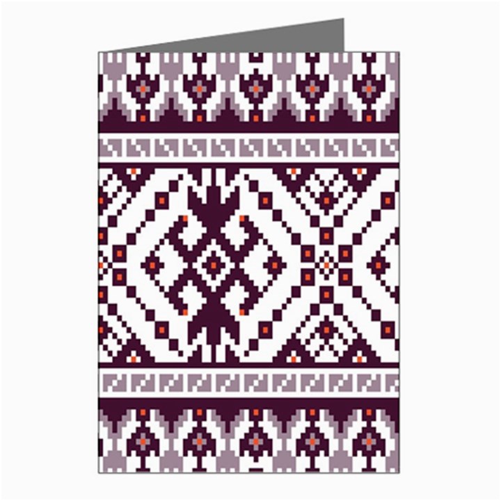 Illustration Ukrainian Folk Seamless Pattern Ornament Greeting Cards (Pkg of 8)