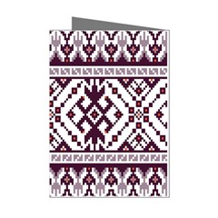 Illustration Ukrainian Folk Seamless Pattern Ornament Mini Greeting Cards (pkg Of 8) by Bedest