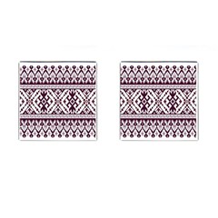 Illustration Ukrainian Folk Seamless Pattern Ornament Cufflinks (square) by Bedest