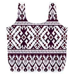 Illustration Ukrainian Folk Seamless Pattern Ornament Full Print Recycle Bag (xl) by Bedest