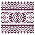 Illustration Ukrainian Folk Seamless Pattern Ornament Square Satin Scarf (36  x 36 ) Front