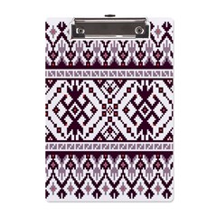 Illustration Ukrainian Folk Seamless Pattern Ornament A5 Acrylic Clipboard by Bedest