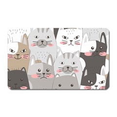 Cute Cats Seamless Pattern Magnet (rectangular) by Bedest