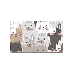 Cute Cats Seamless Pattern Sticker Rectangular (100 Pack) by Bedest