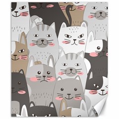 Cute Cats Seamless Pattern Canvas 8  X 10  by Bedest