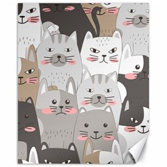 Cute Cats Seamless Pattern Canvas 16  X 20  by Bedest