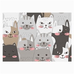 Cute Cats Seamless Pattern Large Glasses Cloth by Bedest