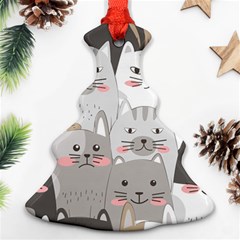 Cute Cats Seamless Pattern Ornament (christmas Tree)  by Bedest