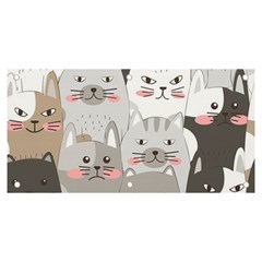 Cute Cats Seamless Pattern Banner And Sign 6  X 3  by Bedest