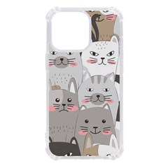 Cute Cats Seamless Pattern Iphone 13 Pro Tpu Uv Print Case by Bedest