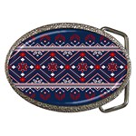 Ukrainian Folk Seamless Pattern Ornament Art Belt Buckles Front