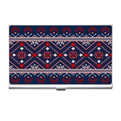 Ukrainian Folk Seamless Pattern Ornament Art Business Card Holder by Bedest