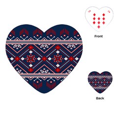 Ukrainian Folk Seamless Pattern Ornament Art Playing Cards Single Design (heart) by Bedest