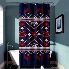 Ukrainian Folk Seamless Pattern Ornament Art Shower Curtain 36  X 72  (stall)  by Bedest