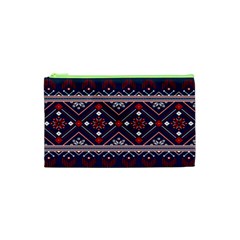 Ukrainian Folk Seamless Pattern Ornament Art Cosmetic Bag (xs) by Bedest