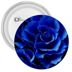 Blue Roses Flowers Plant Romance Blossom Bloom Nature Flora Petals 3  Buttons