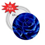 Blue Roses Flowers Plant Romance Blossom Bloom Nature Flora Petals 2.25  Buttons (10 pack)  Front