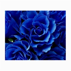 Blue Roses Flowers Plant Romance Blossom Bloom Nature Flora Petals Small Glasses Cloth (2 Sides) by Bedest