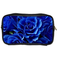 Blue Roses Flowers Plant Romance Blossom Bloom Nature Flora Petals Toiletries Bag (two Sides) by Bedest