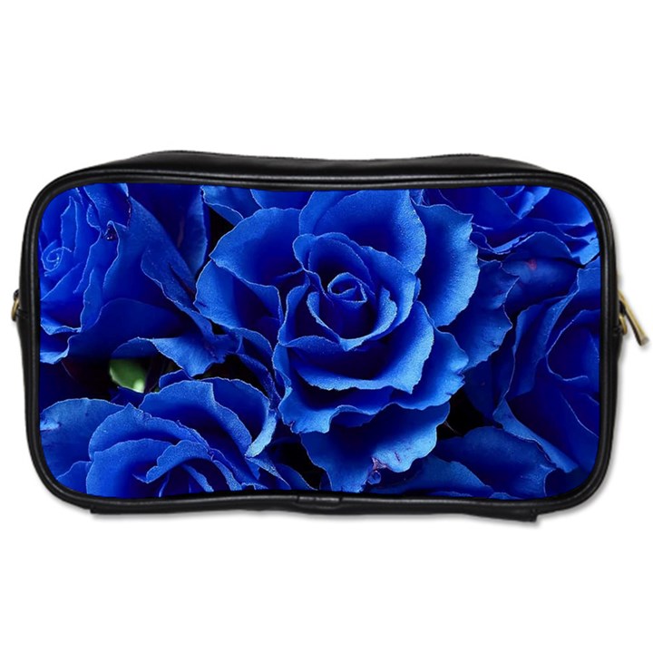 Blue Roses Flowers Plant Romance Blossom Bloom Nature Flora Petals Toiletries Bag (Two Sides)