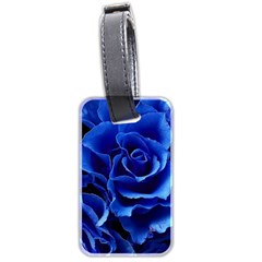 Blue Roses Flowers Plant Romance Blossom Bloom Nature Flora Petals Luggage Tag (two Sides) by Bedest