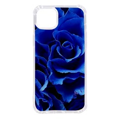 Blue Roses Flowers Plant Romance Blossom Bloom Nature Flora Petals Iphone 14 Plus Tpu Uv Print Case by Bedest