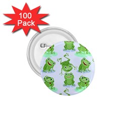 Cute Green Frogs Seamless Pattern 1 75  Buttons (100 Pack)  by Bedest