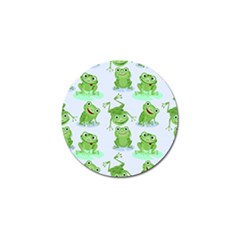 Cute Green Frogs Seamless Pattern Golf Ball Marker (4 Pack) by Bedest