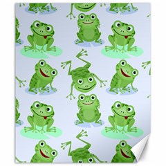 Cute Green Frogs Seamless Pattern Canvas 20  X 24  by Bedest