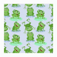 Cute Green Frogs Seamless Pattern Medium Glasses Cloth by Bedest