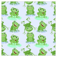 Cute Green Frogs Seamless Pattern Lightweight Scarf  by Bedest