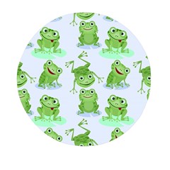 Cute Green Frogs Seamless Pattern Mini Round Pill Box (pack Of 5) by Bedest